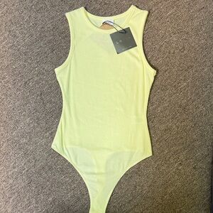 Le Lis Light Yellow Sleeveless Bodysuit
